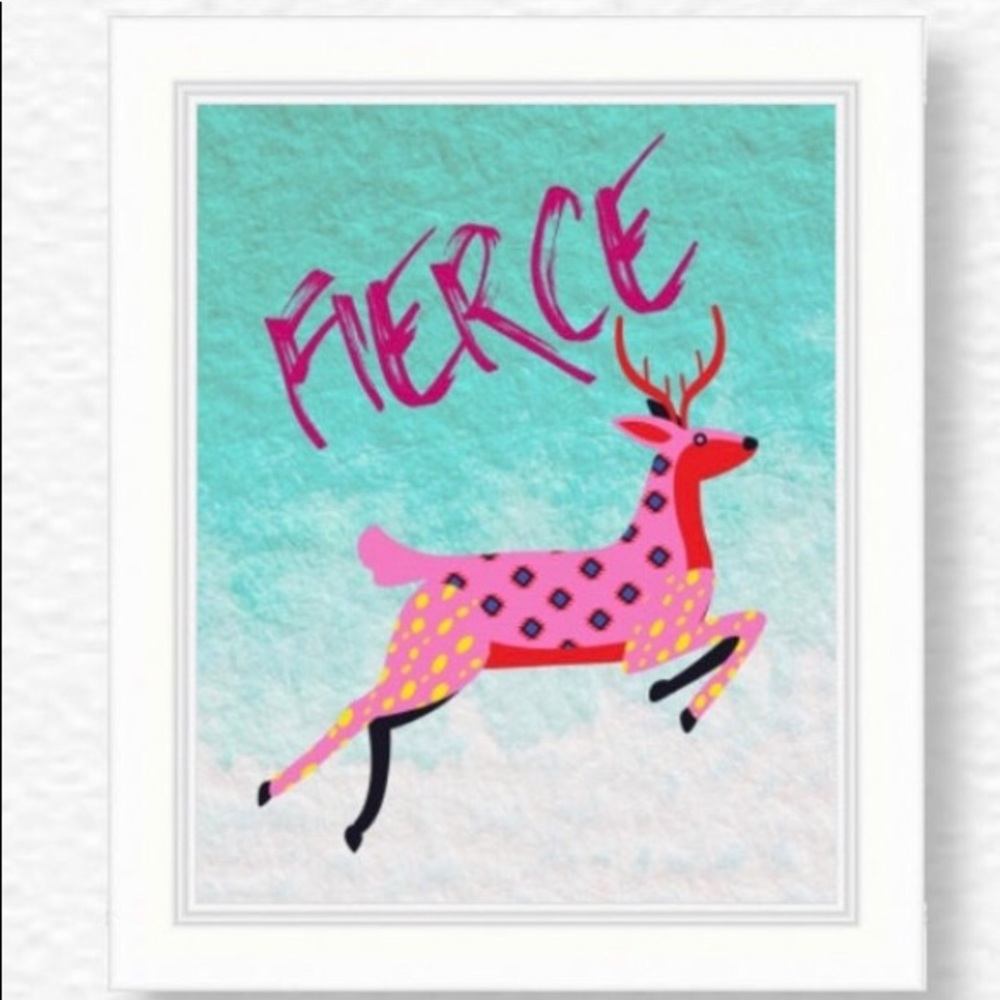FIERCE Framed 8x10in Print for Home Decor